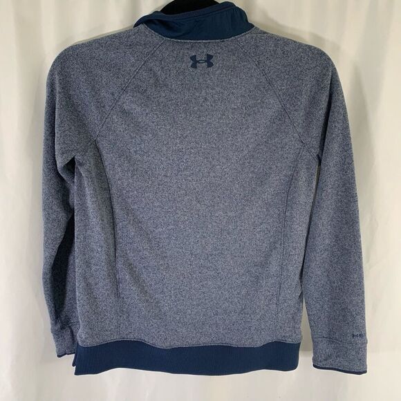 Under Armour Sweater Youth Boys Medium Blue Pullover 1/4 Snap Loose - Picture 8 of 9